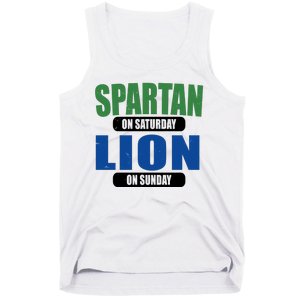 Spartan On Saturday Lion On Sunday Tank Top