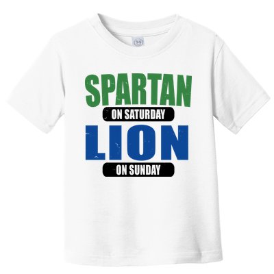 Spartan On Saturday Lion On Sunday Toddler T-Shirt