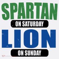 Spartan On Saturday Lion On Sunday Cropped Pullover Crew