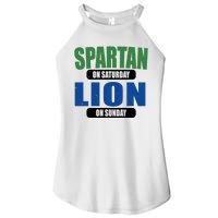 Spartan On Saturday Lion On Sunday Women's Perfect Tri Rocker Tank