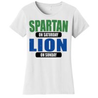 Spartan On Saturday Lion On Sunday Women's T-Shirt