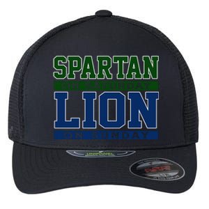 Spartan On Saturday Lion On Sunday Funny Detroit Flexfit Unipanel Trucker Cap