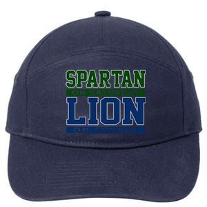 Spartan On Saturday Lion On Sunday Funny Detroit 7-Panel Snapback Hat