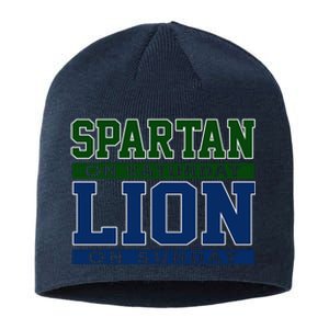 Spartan On Saturday Lion On Sunday Funny Detroit Sustainable Beanie