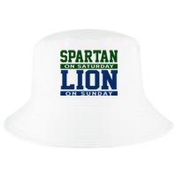 Spartan On Saturday Lion On Sunday Funny Detroit Cool Comfort Performance Bucket Hat