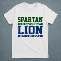 Spartan On Saturday Lion On Sunday Funny Detroit T-Shirt