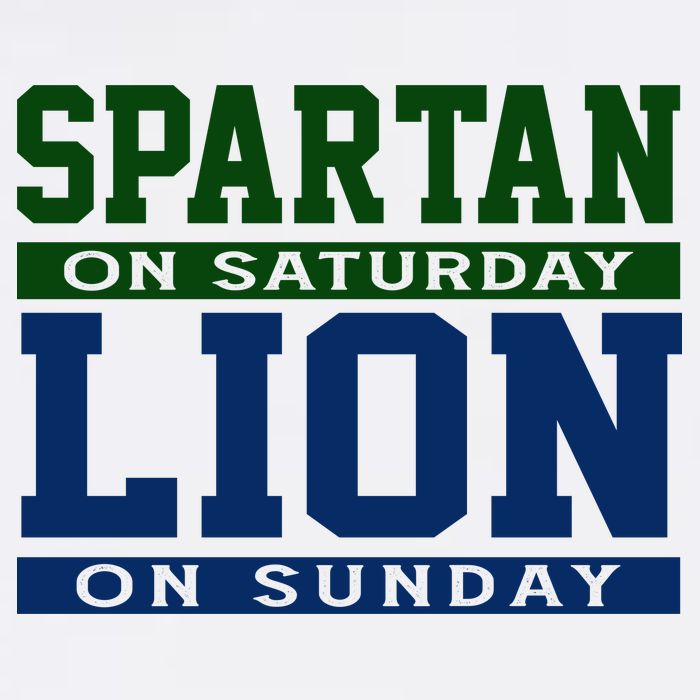 Spartan On Saturday Lion On Sunday Funny Detroit T-Shirt