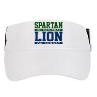 Spartan On Saturday Lion On Sunday Funny Detroit Adult Drive Performance Visor