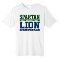 Spartan On Saturday Lion On Sunday Funny Detroit Tall Fusion ChromaSoft Performance T-Shirt