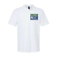 Spartan On Saturday Lion On Sunday Funny Detroit Softstyle Adult Sport Polo