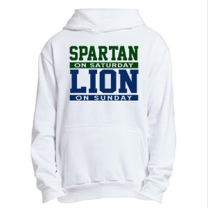 Spartan On Saturday Lion On Sunday Funny Detroit Urban Pullover Hoodie