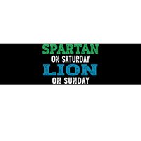 Spartan On Saturday Lion On Sunday Football Fans Vintage Bumper Sticker