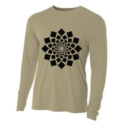 Spiral Of Squares Math Art Geometry Geometric Cooling Performance Long Sleeve Crew
