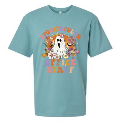 Spooktacular Office Staff Happy Halloween Spooky Matching Sueded Cloud Jersey T-Shirt