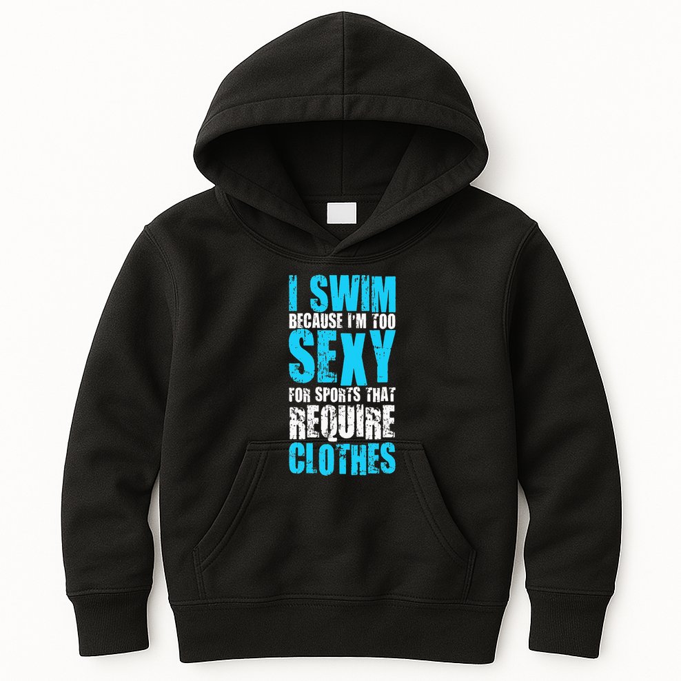 Swim Or Sink Swimmer Swimming Indoor Pool Water Kids Hoodie