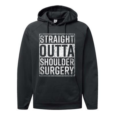 Straight Outta Shoulder Surgery Funny Get Well Gift Performance Fleece Hoodie