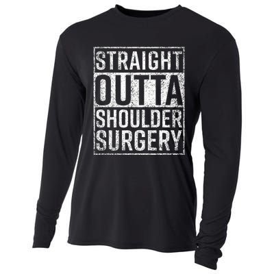 Straight Outta Shoulder Surgery Funny Get Well Gift Cooling Performance Long Sleeve Crew