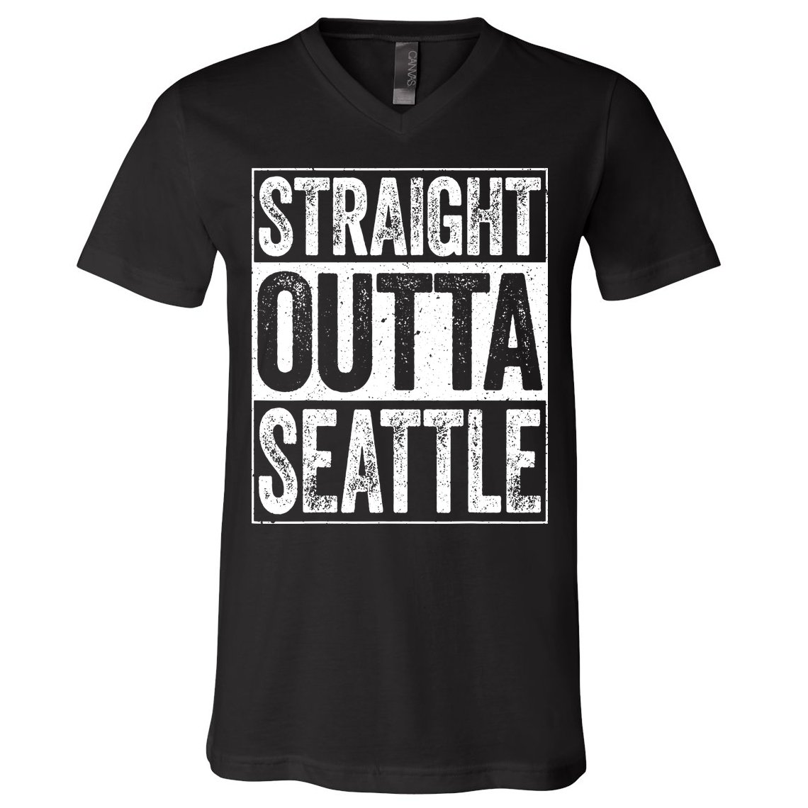 Straight Outta Seattle Washington V-Neck T-Shirt