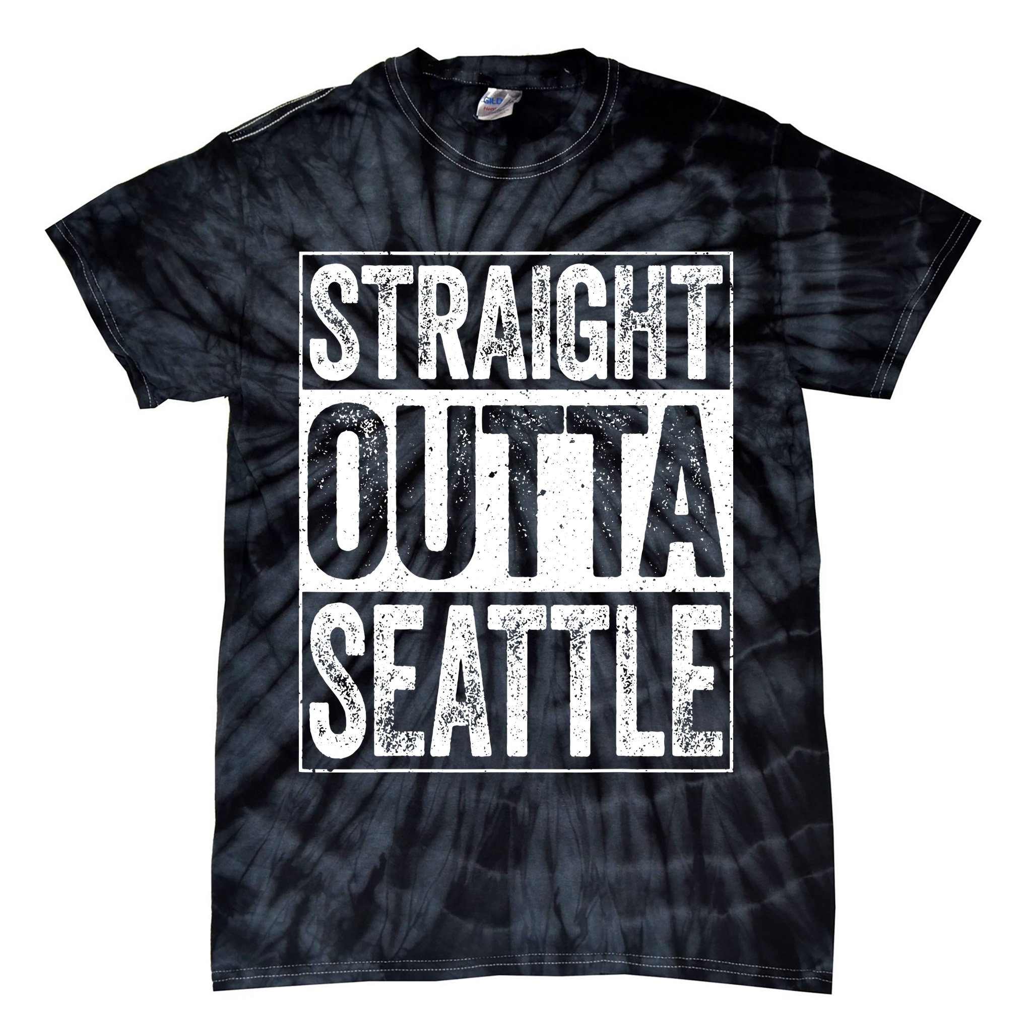 Straight Outta Seattle Washington Tie-Dye T-Shirt