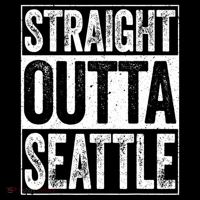 Straight Outta Seattle Washington Women's V-Neck T-Shirt