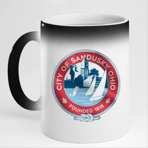 Sandusky Ohio 11oz Black Color Changing Mug