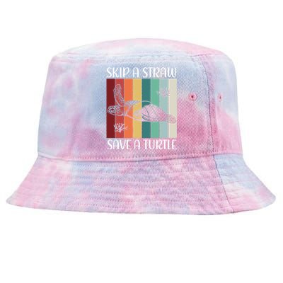 Save Oceans Save The Sea Turtles Skip A Straw Save A Turtle Cute Gift Tie-Dyed Bucket Hat