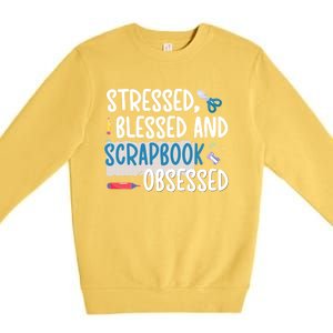 Scrapbook Obsessed Scrapbooking Scrapbooker Gift Premium Crewneck Sweatshirt