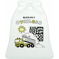 Sensory Overload Ceramic Bell Ornament