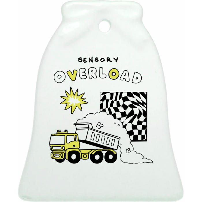 Sensory Overload Ceramic Bell Ornament