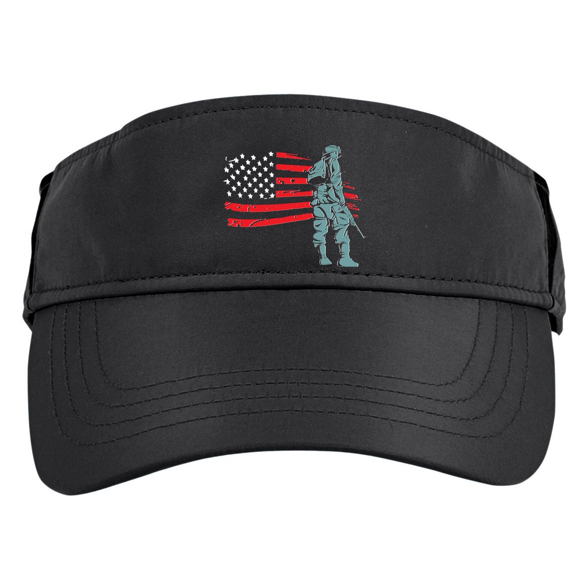 Support Our Soldiers USA American Flag Adult Drive Performance Visor