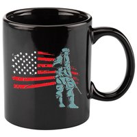Support Our Soldiers USA American Flag 11oz C Handle Ceramic Mug