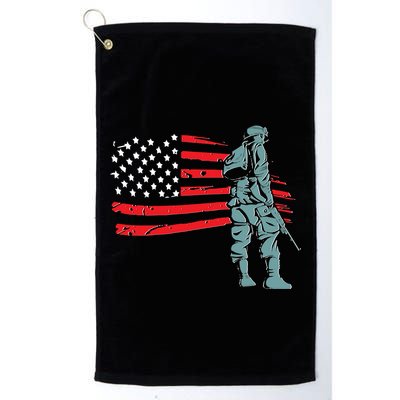 Support Our Soldiers USA American Flag Golf Towel