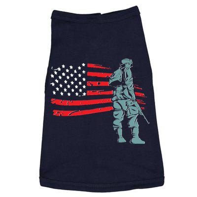 Support Our Soldiers USA American Flag Doggie Tank