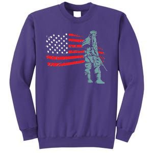 Support Our Soldiers USA American Flag Sweatshirt