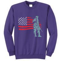Support Our Soldiers USA American Flag Sweatshirt