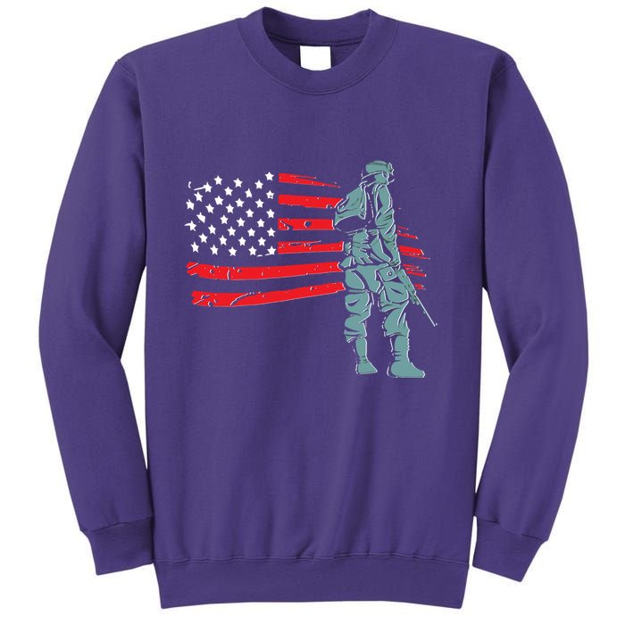 Support Our Soldiers USA American Flag Sweatshirt