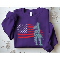 Support Our Soldiers USA American Flag Sweatshirt