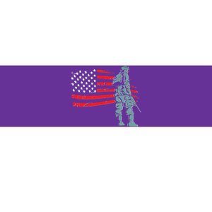 Support Our Soldiers USA American Flag Bumper Sticker