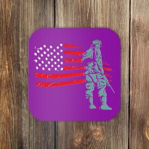 Support Our Soldiers USA American Flag Coaster