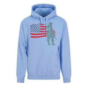 Support Our Soldiers USA American Flag Unisex Surf Hoodie