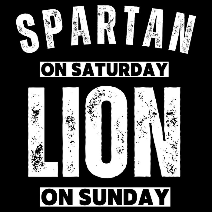 Spartan On Saturday Lion On Sunday Funny Detroit Vintage Bag