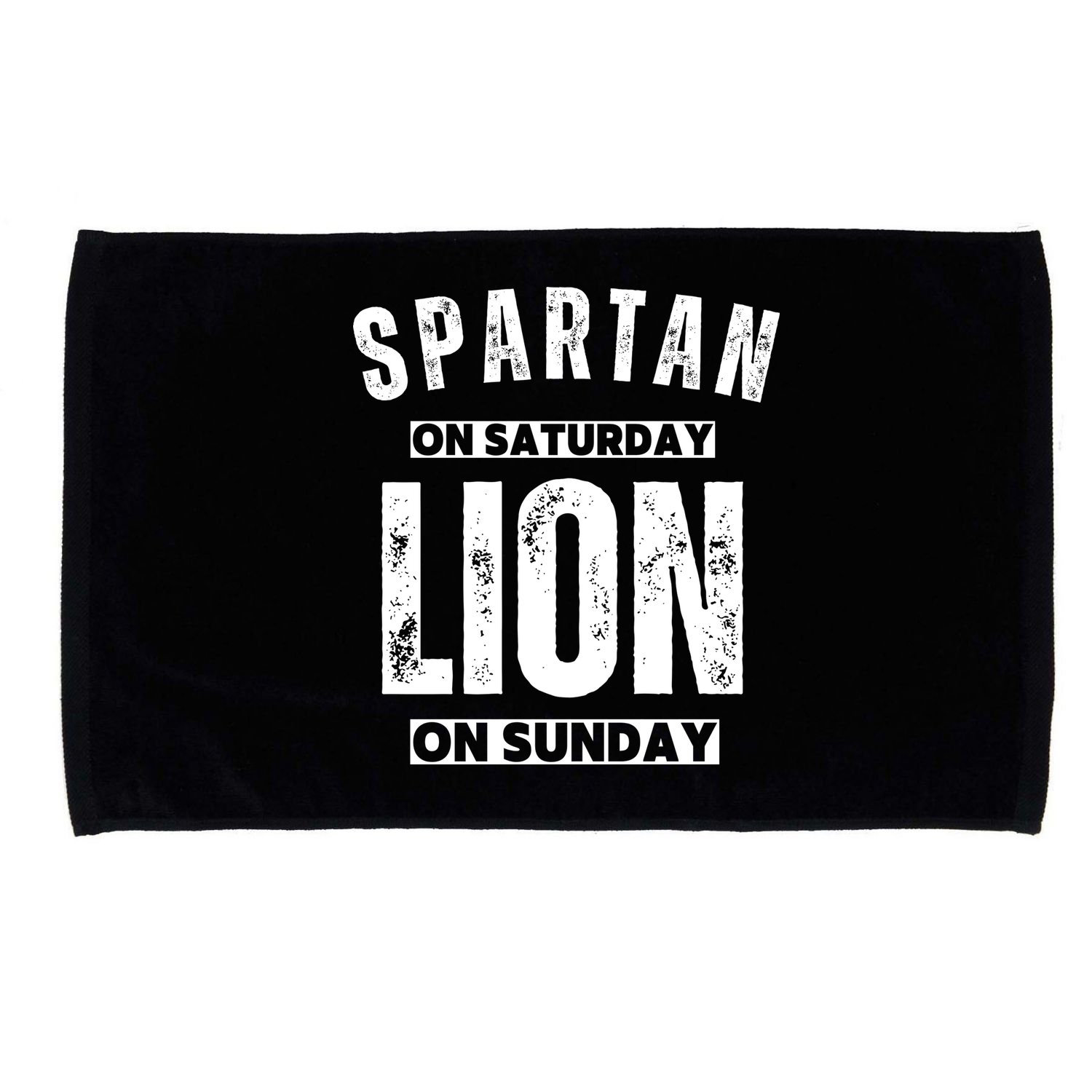 Spartan On Saturday Lion On Sunday Funny Detroit Vintage Microfiber Hand Towel