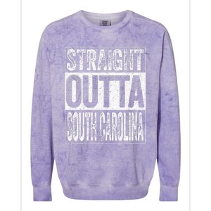 Straight Outta South Carolina Sc State Colorblast Crewneck Sweatshirt