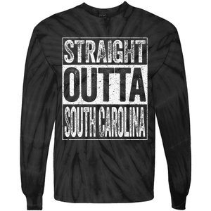 Straight Outta South Carolina Sc State Tie-Dye Long Sleeve Shirt