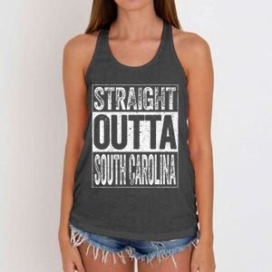 Straight Outta South Carolina Sc State Women's Knotted Racerback Tank