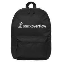 Stack Overflow Software Developers Programmers Coders v2 16 in Basic Backpack