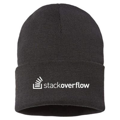 Stack Overflow Software Developers Programmers Coders v2 Sustainable Knit Beanie
