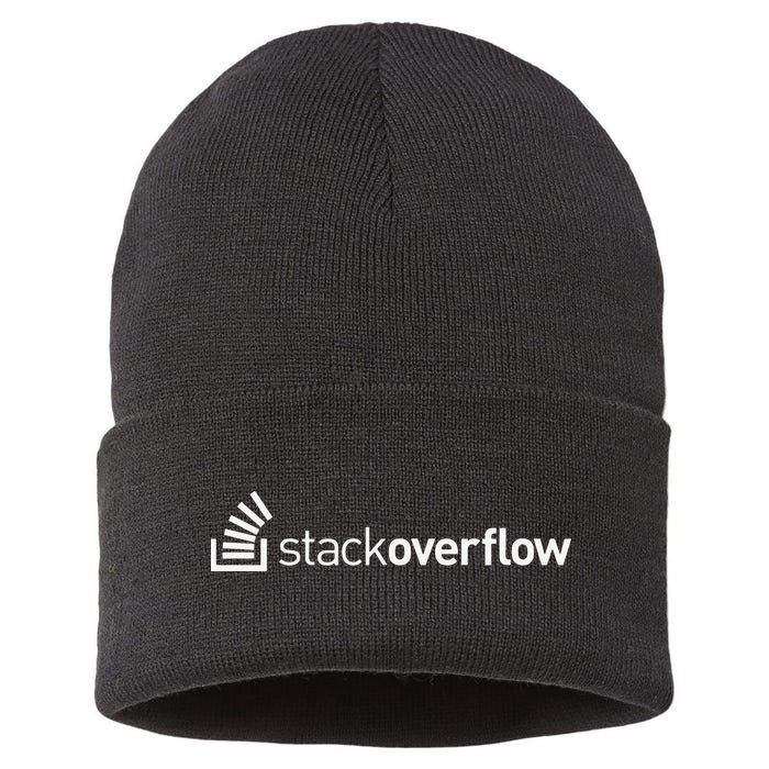 Stack Overflow Software Developers Programmers Coders v2 Sustainable Knit Beanie