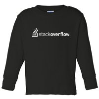 Stack Overflow Software Developers Programmers Coders v2 Toddler Long Sleeve Shirt