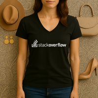 Stack Overflow Software Developers Programmers Coders v2 Women's V-Neck T-Shirt